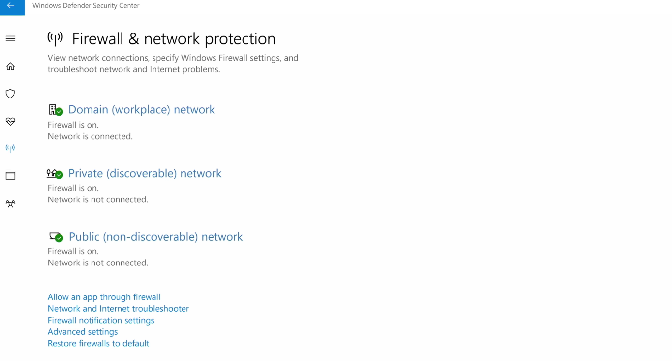 Firewall & network protection